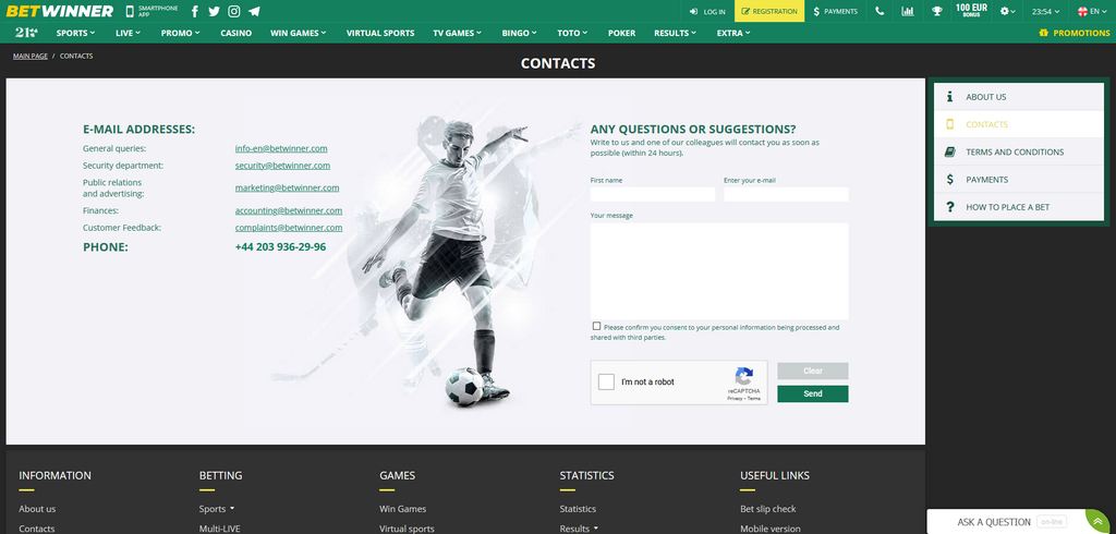 BetWinner bookmaker in Africa