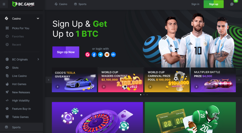 استمتع بتجربة حماسية في BC.Game كازينو العملات المشفرة